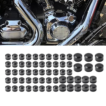 62X Engine Bolt Caps for Harley Touring Road King Street Glide (2017-2024)