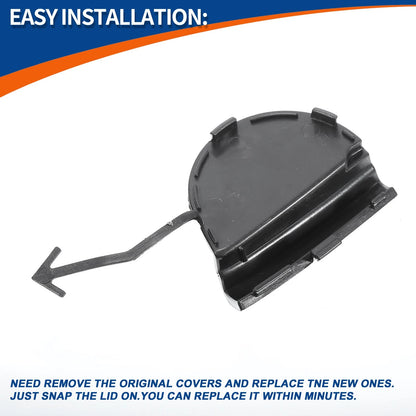 Front Right Tow Hook Cover for Ford Focus (2014-2018) Gloss Black