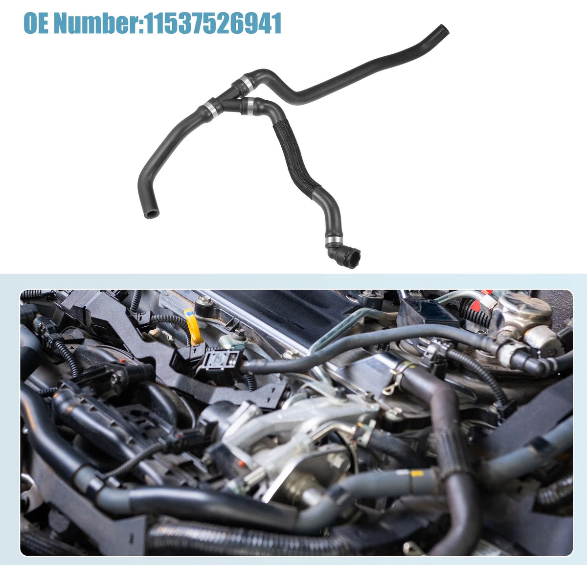 Radiator Coolant Heater Hose for BMW Z4 SDrive30i (2009-2016)