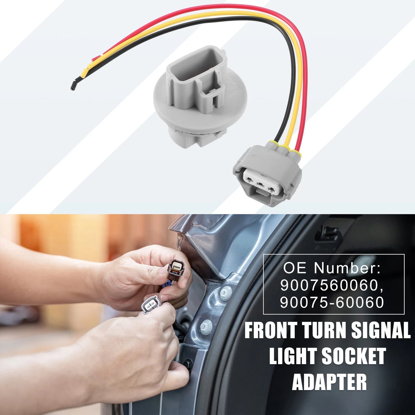 Front Turn Signal Light Socket Adapter for Toyota Tundra (2007–2021)