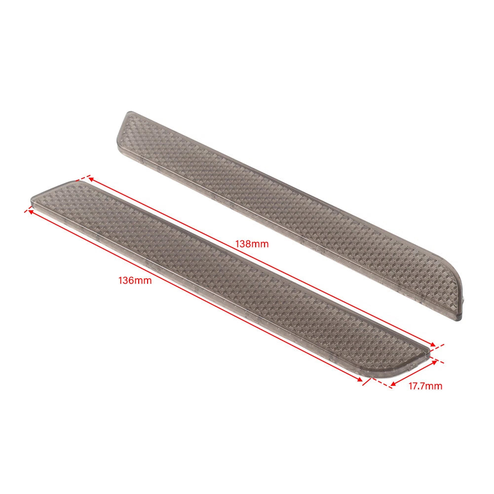 Small Reflectors Saddle Bag Latch Covers Smoke for Harley Road Glide (2014+)