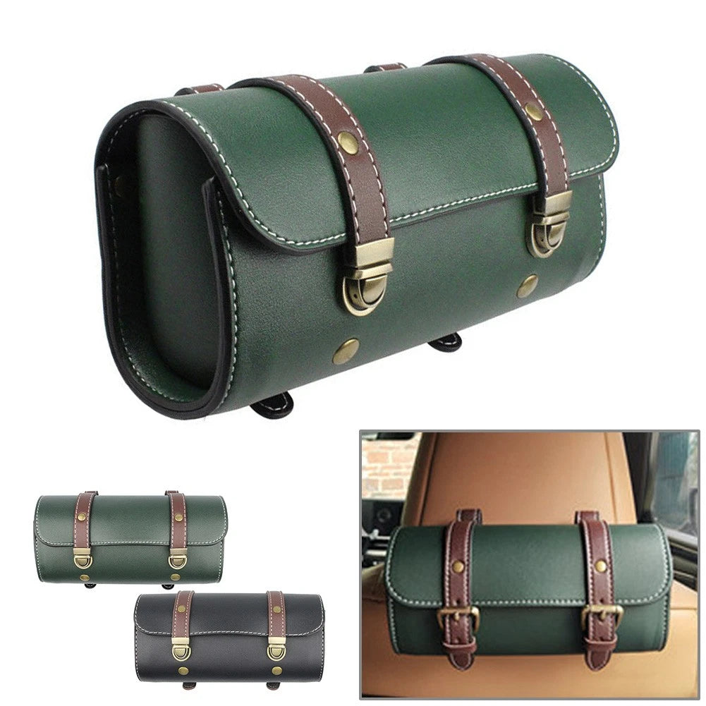 Universal Motorcycle Front Fork Tool Bag Pouch Saddle Bag - Green