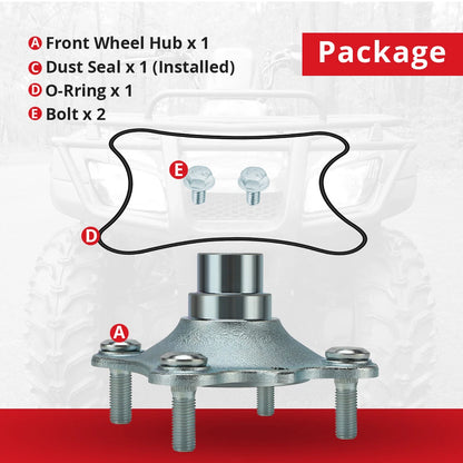 Front Wheel Hub & Bolt for Honda FourTrax 300 Rancher 350 400 Foreman 450 4x4