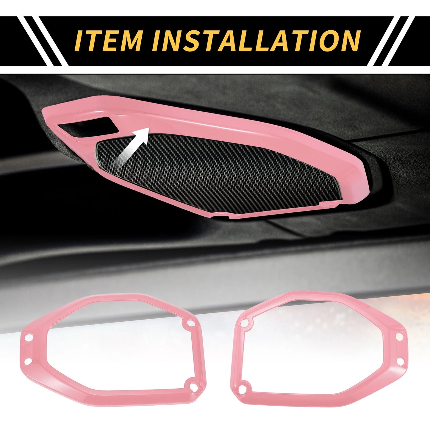 Roof Speaker Audio Frame Cover Trim for Jeep Gladiator JT (2020-2024) - Pink