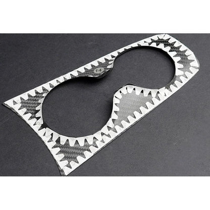 Carbon Fiber Water Cup Holder Panel Cover Trim for Chevrolet Camaro 2010-2015