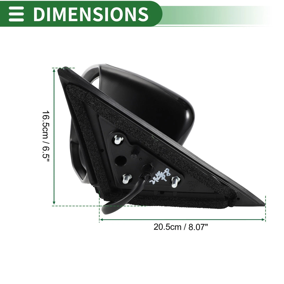 Left Side Door Mirror for Nissan Altima 2013-2018 Manual Folding Black