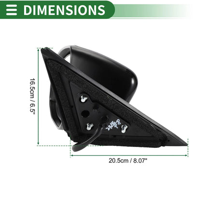 Left Side Door Mirror for Nissan Altima 2013-2018 Manual Folding Black