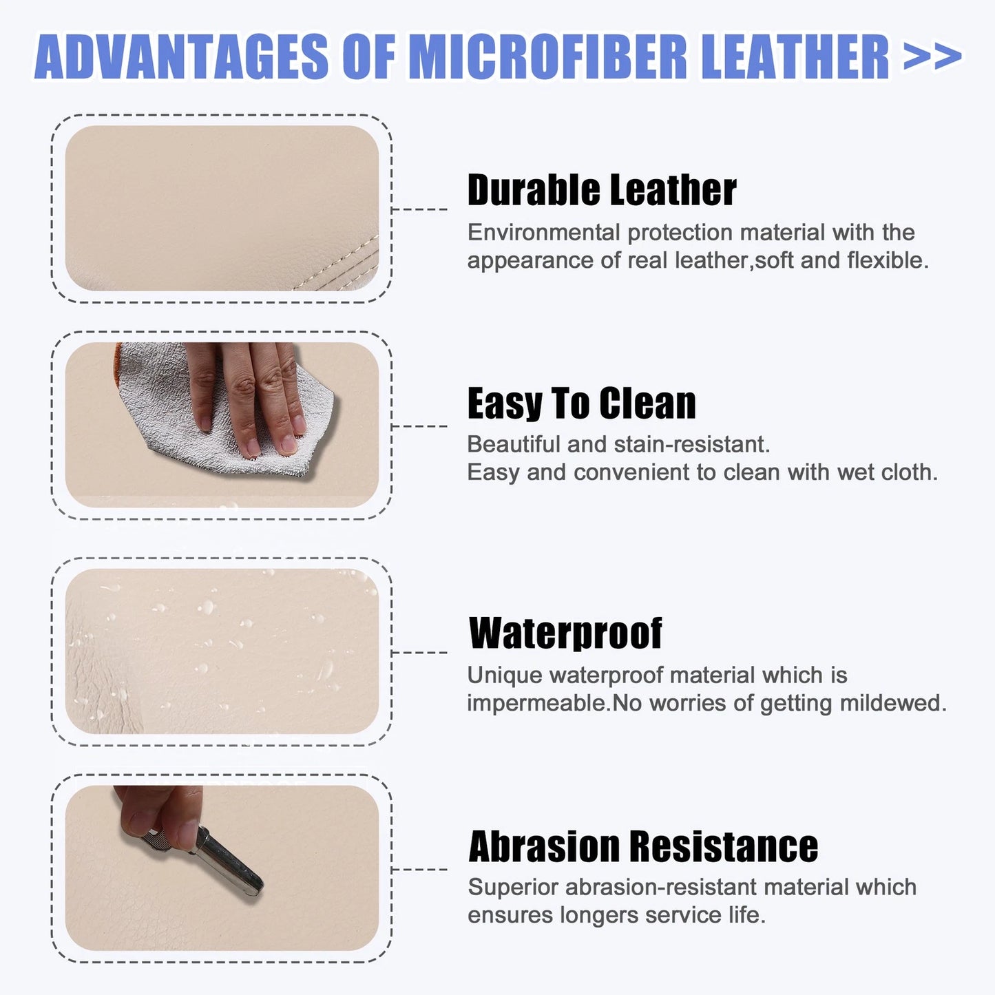 Center Console Cover Pad for Toyota Prado (2010-2019) Faux Leather Beige