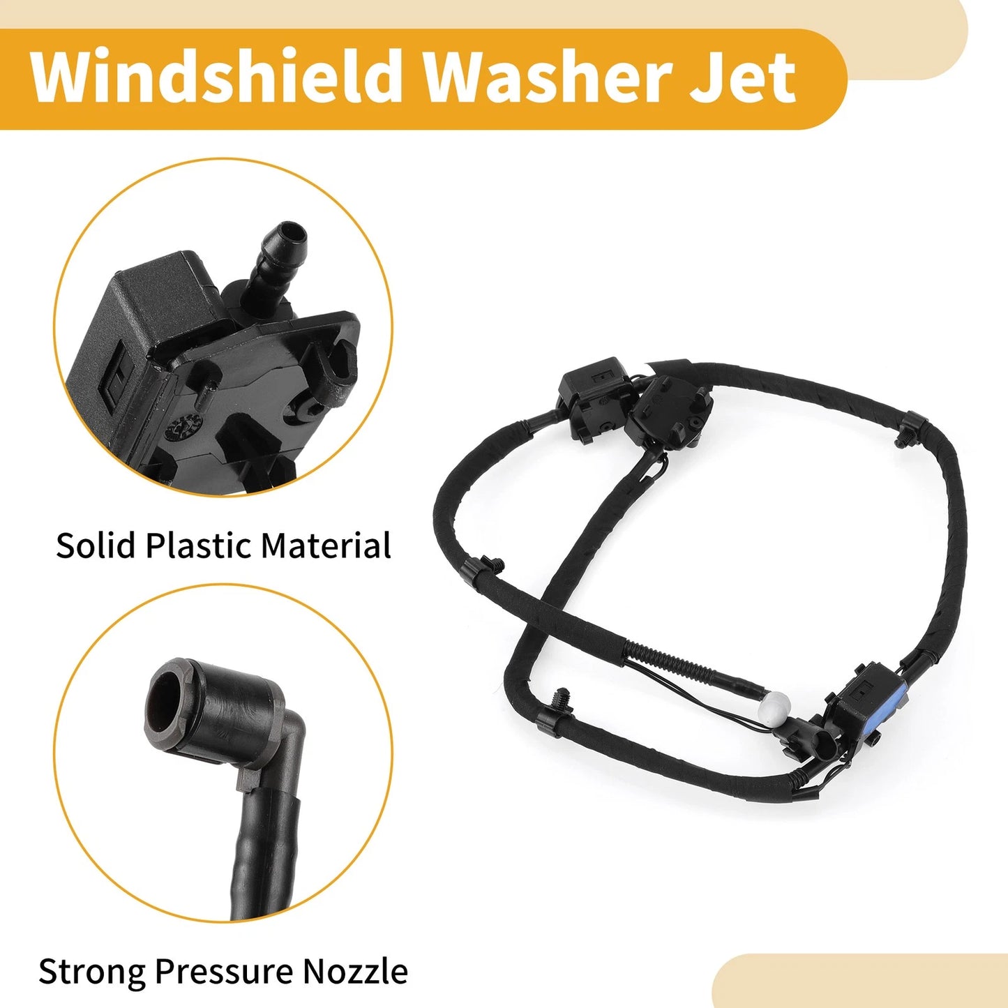 Windshield Washer Nozzle for BMW 750i (2009-2015) - Black 1 x Piece