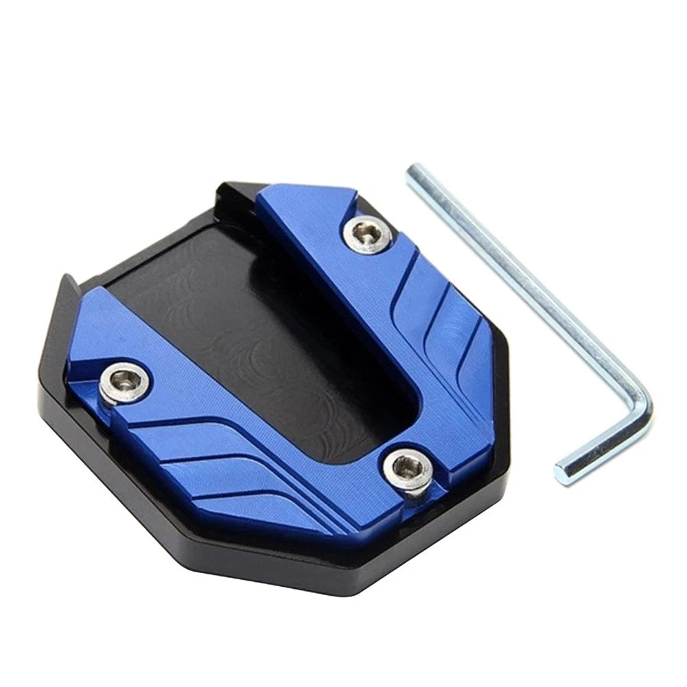 Blue Kickstand Extender Foot Side Stand Pad for Motorcycle