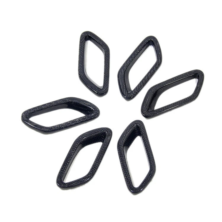 6pcs Carbon Fiber Side Fender Air Vent Cover Trim For Maserati GranTurismo GT