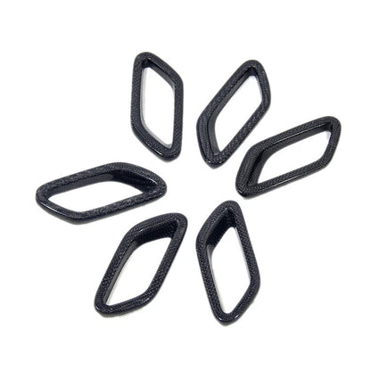 6pcs Carbon Fiber Side Fender Air Vent Cover Trim For Maserati GranTurismo GT