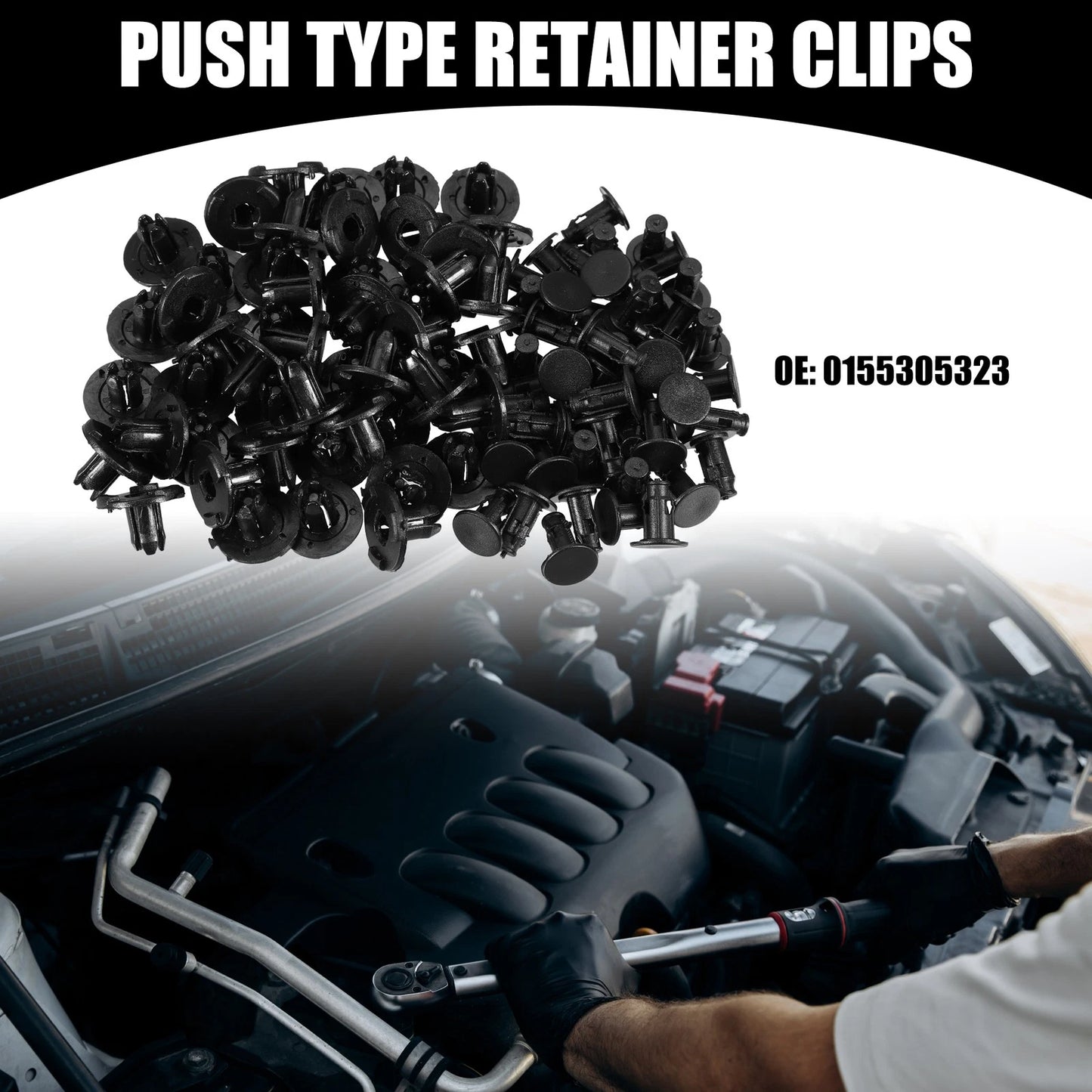 50 Pcs Push Type Retainer Clips for Nissan Frontier (2005-2019)