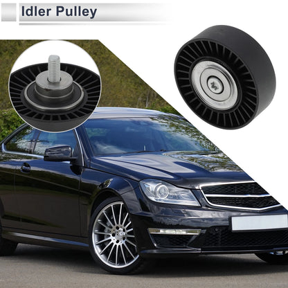 Drive Belt Idler Pulley for BMW Series 3 (2008-2012) - 1 Pcs Black