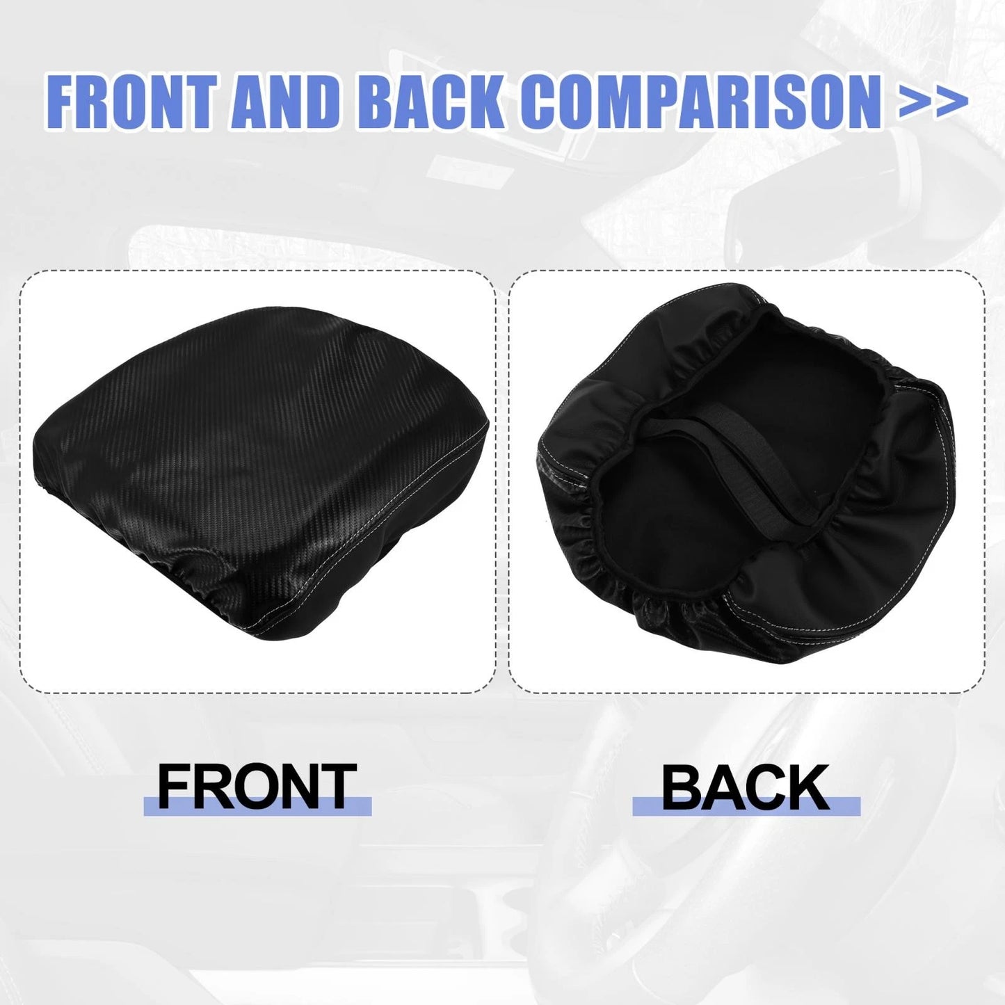 Microfiber Leather Armrest Cover for Dodge Ram 1500 2500 3500 (2019-2021)