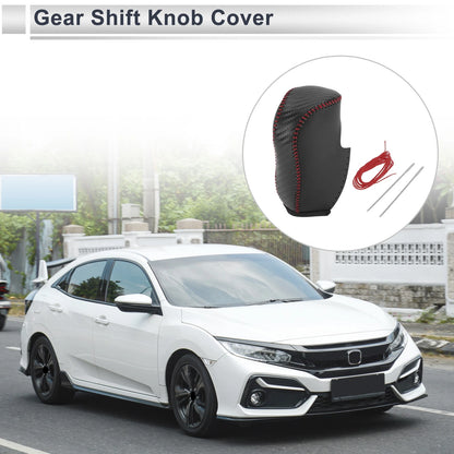 Black Carbon Fiber Gear Shift Knob Cover for Honda Civic (2012-2014)