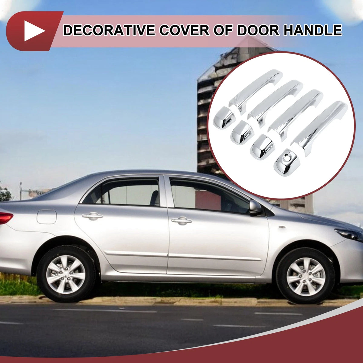 Car Door Handle Cover Set for Toyota Land Cruiser Prado (2003-2023)