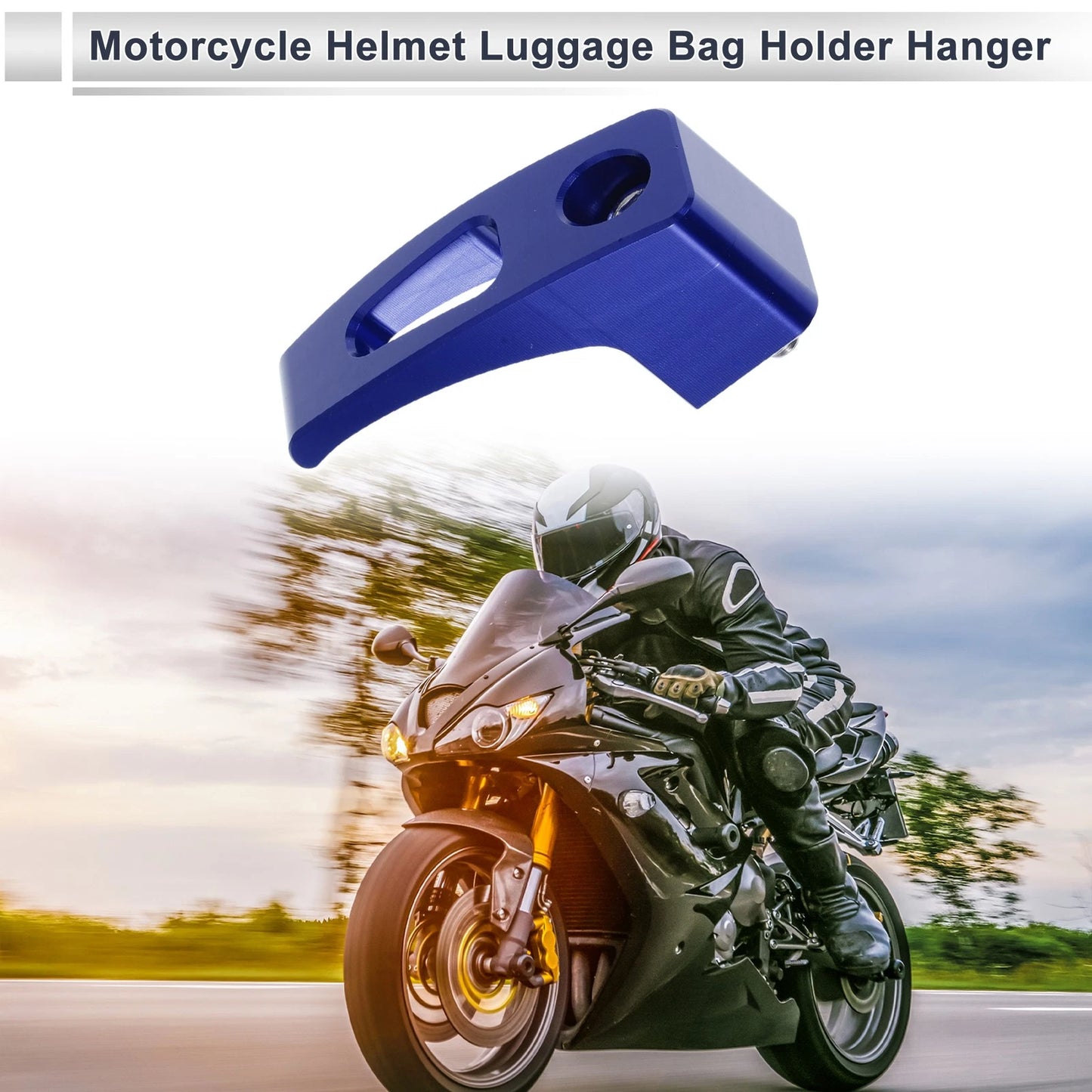 Rectangular Slot Aluminum Alloy Motorcycle Hanging Hook 1 Set 61mm for Motorcycle
