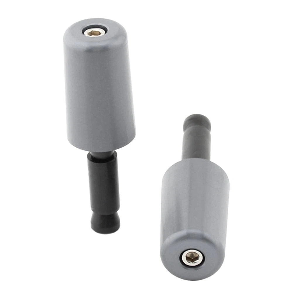 2 x Universal Handlebar Hand Grips & End Caps for Motorcycle (No Year)
