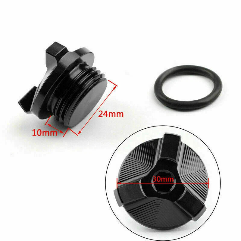M24 x 1.0 Black Oil Cap Bolt for BMW G310GS, G310R (2017-2018)