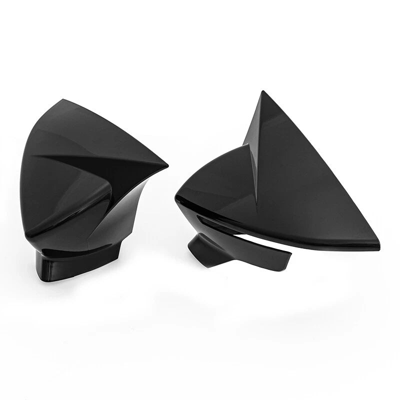 Glossy Black OX Horn Mirror Covers for Seat Leon Mk3 MK3.5 FR-Cupra 2013-2018