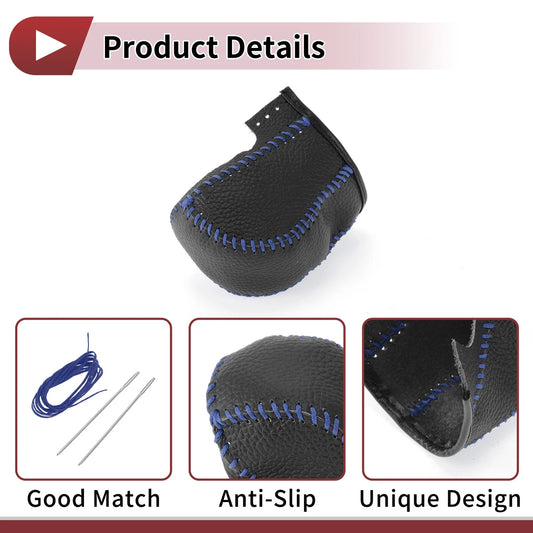 1 Set Gear Shift Knob Cover for Acura TL (2009-2014) Pebbled Black Blue