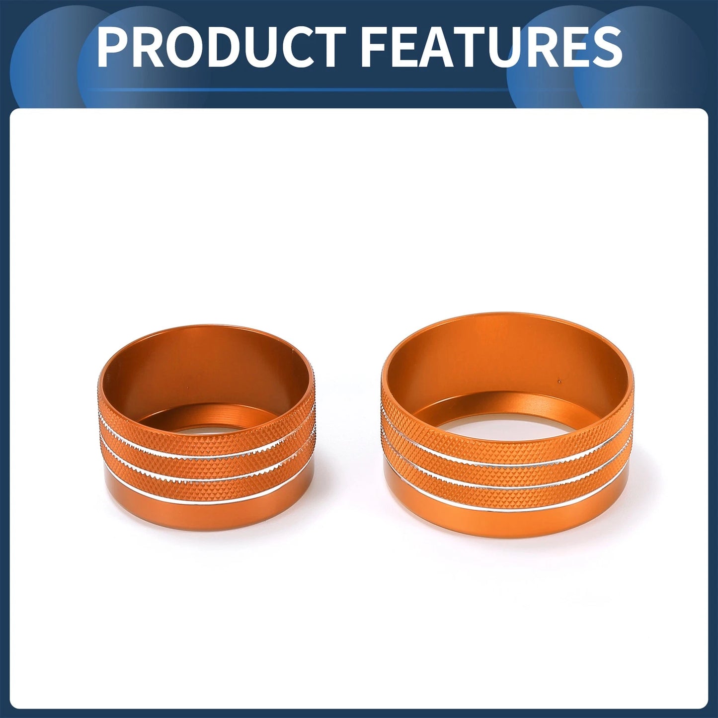 Volume Switch Knob Cover Ring for Dodge RAM (2018-2022) 5x Orange