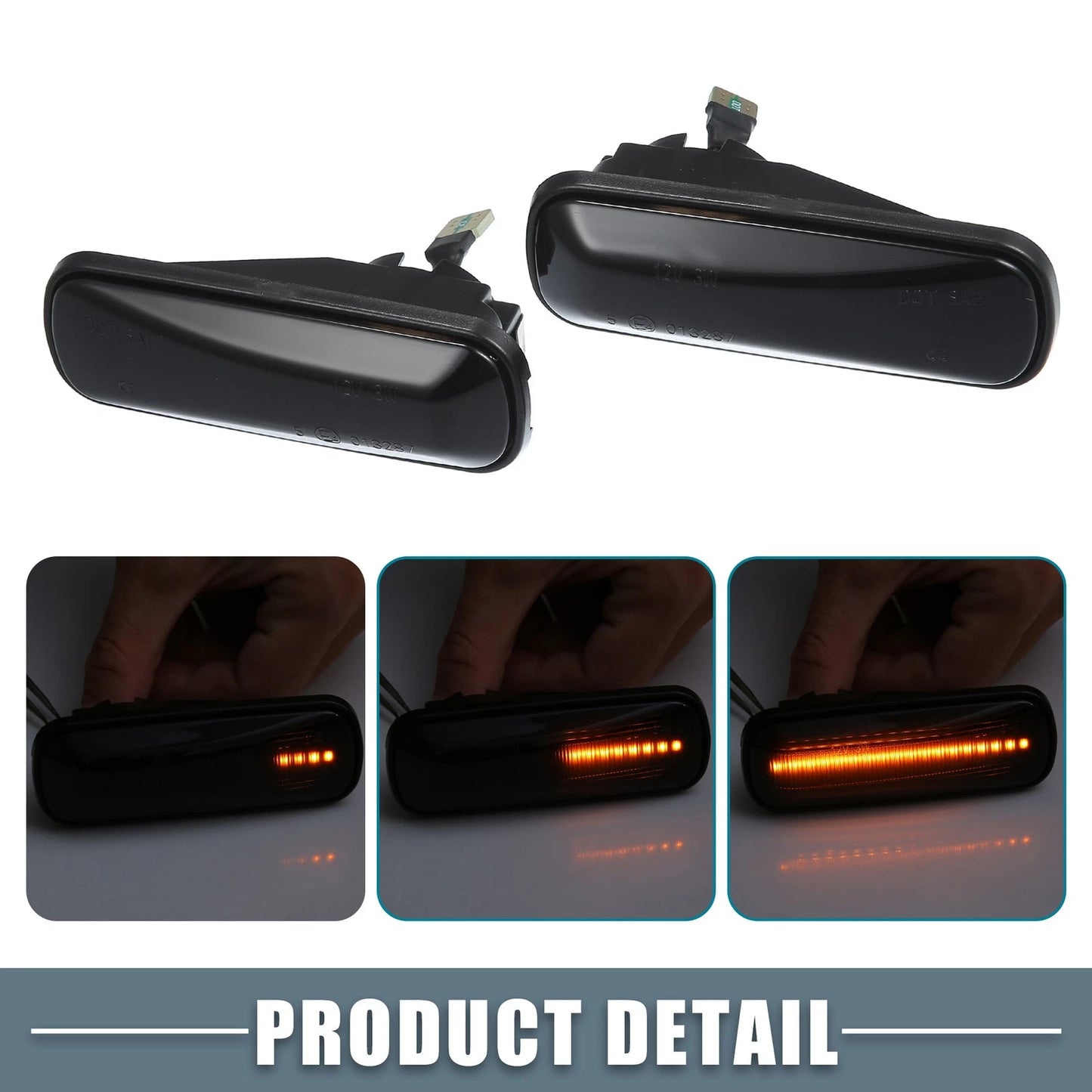 LED Side Marker Amber Light for Honda CR-V (1997-2000)  Smoked Lens