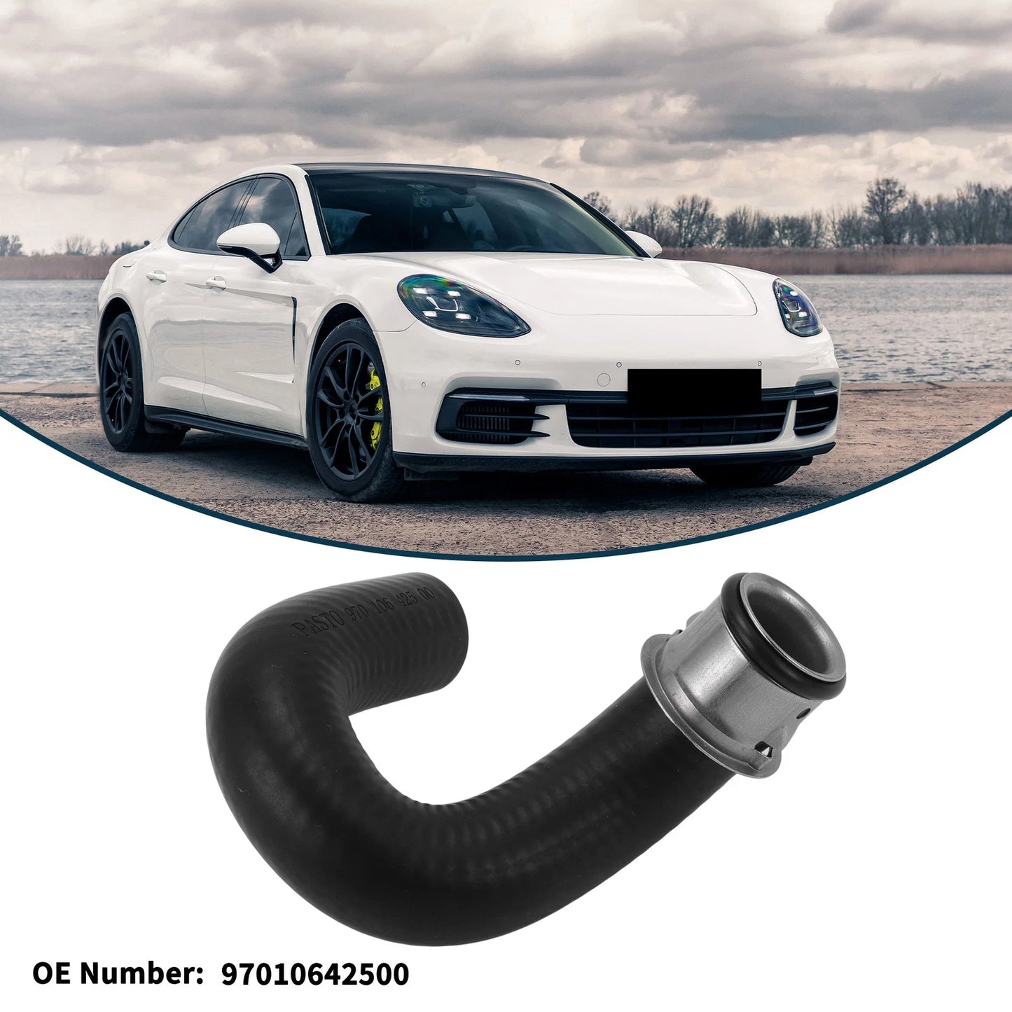 Radiator Hose for Porsche Panamera 2010-2016 Rubber Coolant Pipe