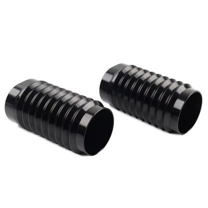 Black Retro Fork Boot Slider Covers for Harley Tour Road Street Tri Glide FLHR (2009-2023)