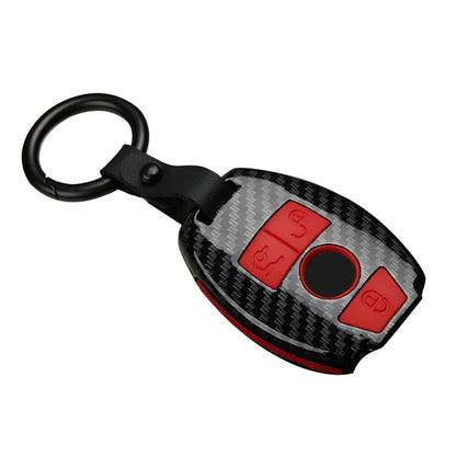 Carbon Fiber Key Fob Cover for Mercedes Benz C E S G CLA GLA GLC Class