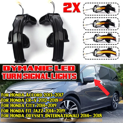 Smoke Lens Sequential Flash LED Mirror Turn Signal for Honda Accord CR-V HR-V