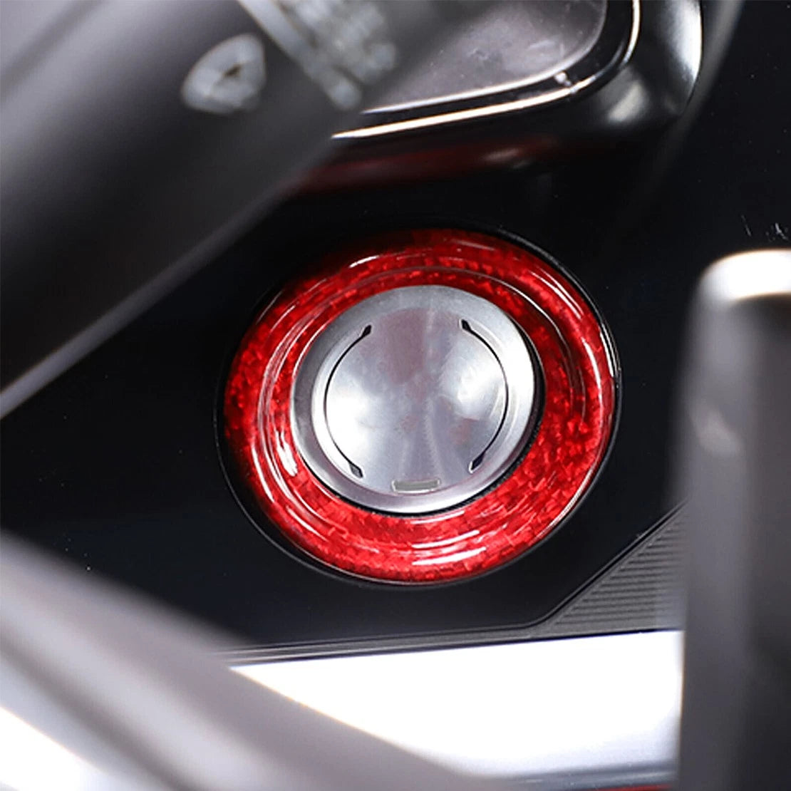 Carbon Fiber Engine Start Button Cover for Corvette C8 (2020-2023)