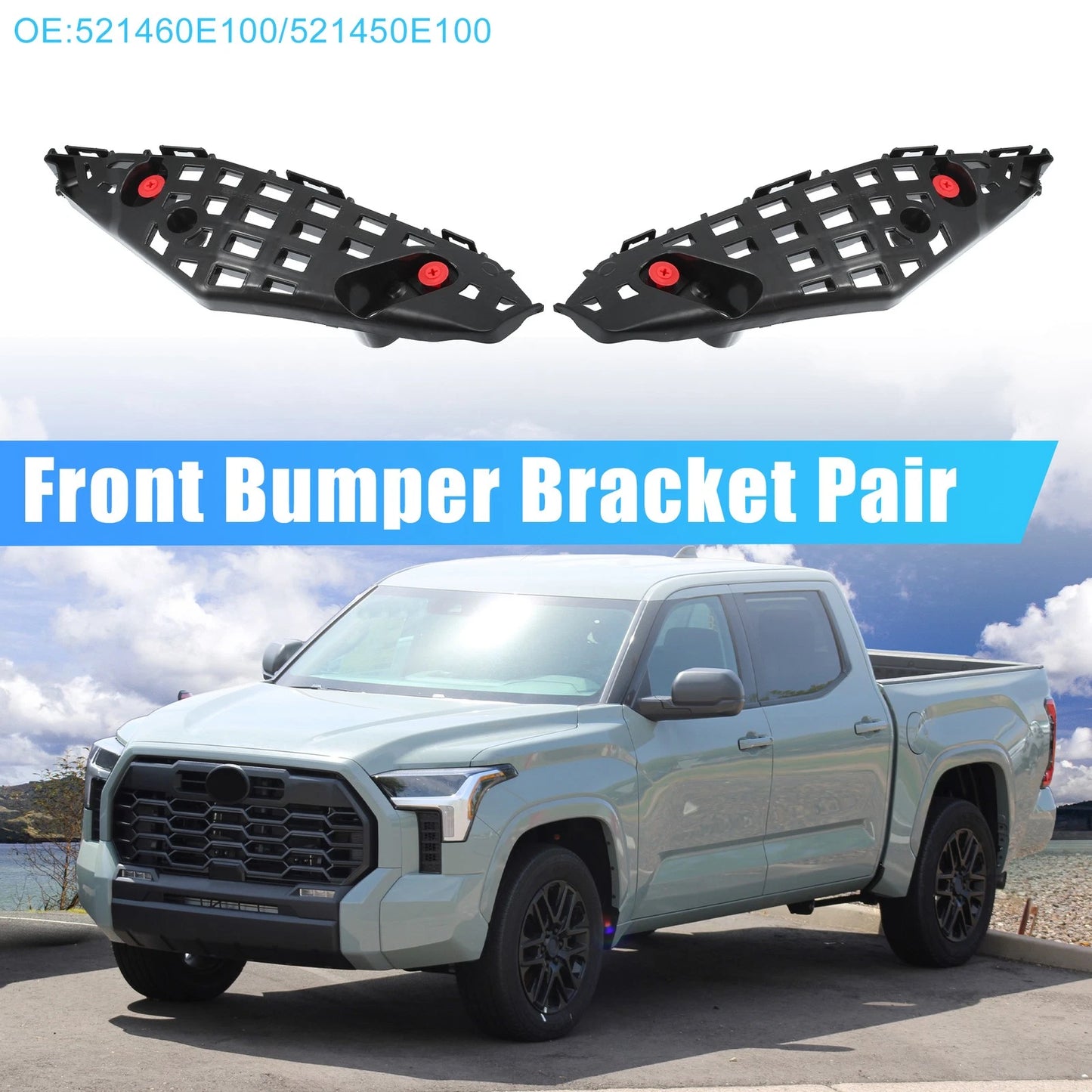 Pair of Bumper Bracket Retainers for Toyota