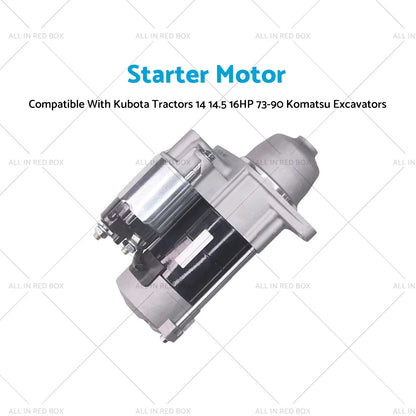Starter Motor for Kubota Tractors 14-16HP (1973-1990)