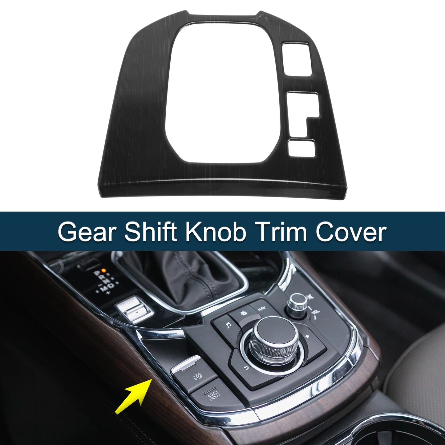 Stainless Steel Gear Shift Knob Sticker for Mazda CX-9 (2016-2020)
