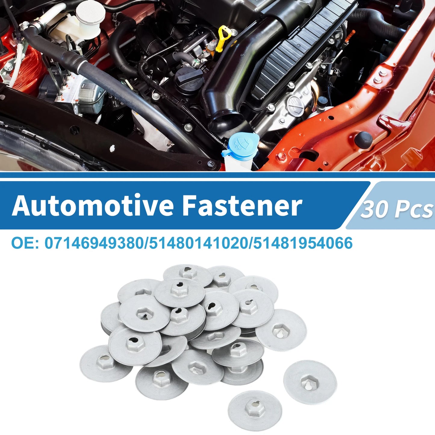 Heat Protection Mounting Nut Clips for BMW 228i (2014-2016) - 30 Pcs