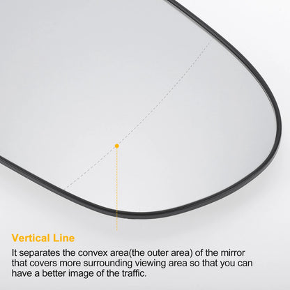 Right Side Heated White Mirror Glass for Hyundai i40 (2012-2020)