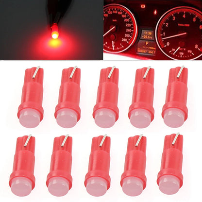 T5 LED Red Light Indicator Bulb for Car Dashboard Gauge Lamp (Fits Various Models)