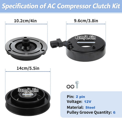 AC Compressor Clutch Kit for Dodge Nitro 2009-2011 Jeep Liberty (2009-2011)