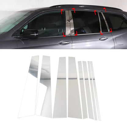 8x Pillar Post Door Window Cover Trim for Honda Pilot Ridgeline (2016-2022)