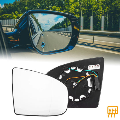Heated Rearview Mirror Glass with Backing Plate for BMW X5 X6