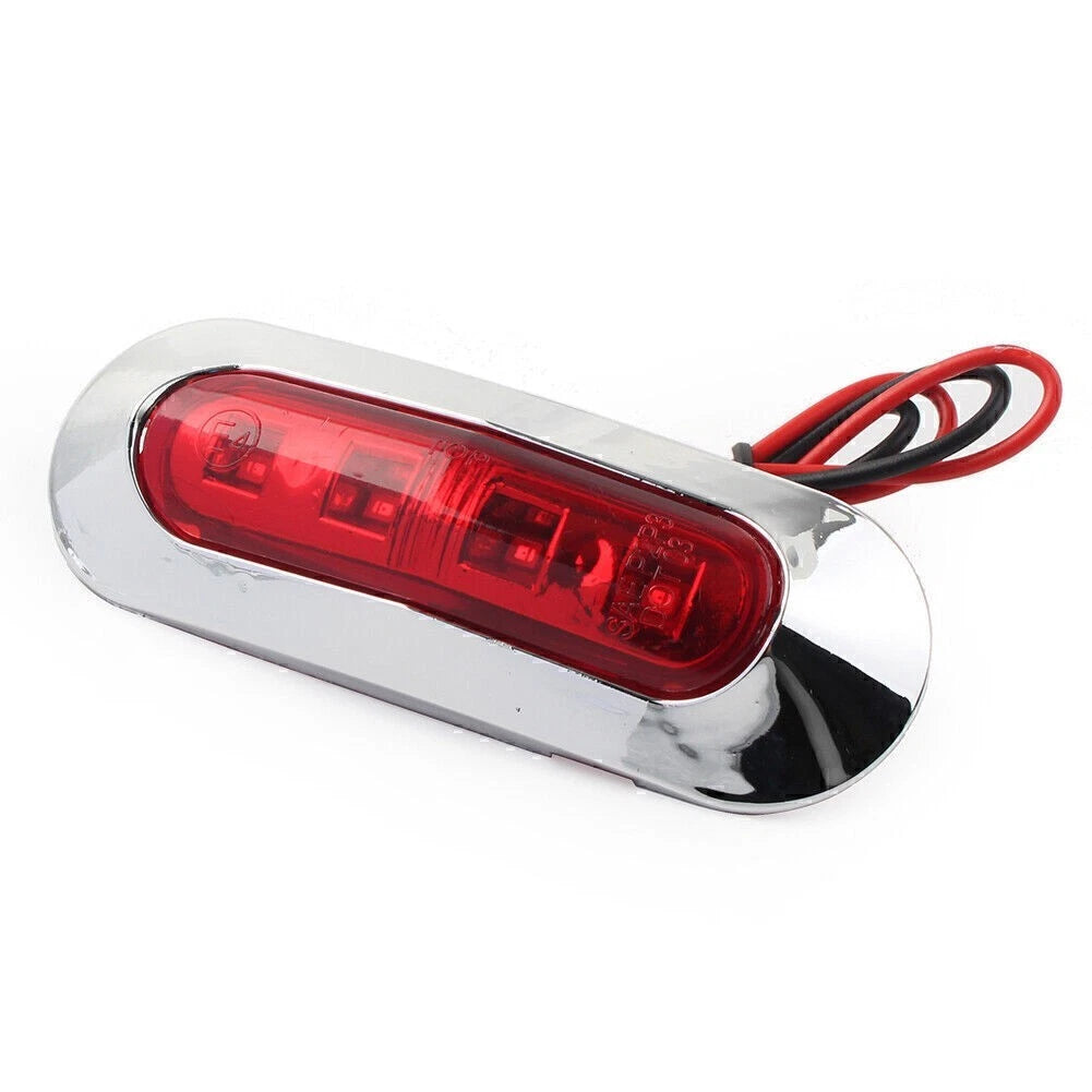 4 x LED Side Clearance Marker Light Red for Truck Trailer Pickup 12V 24V