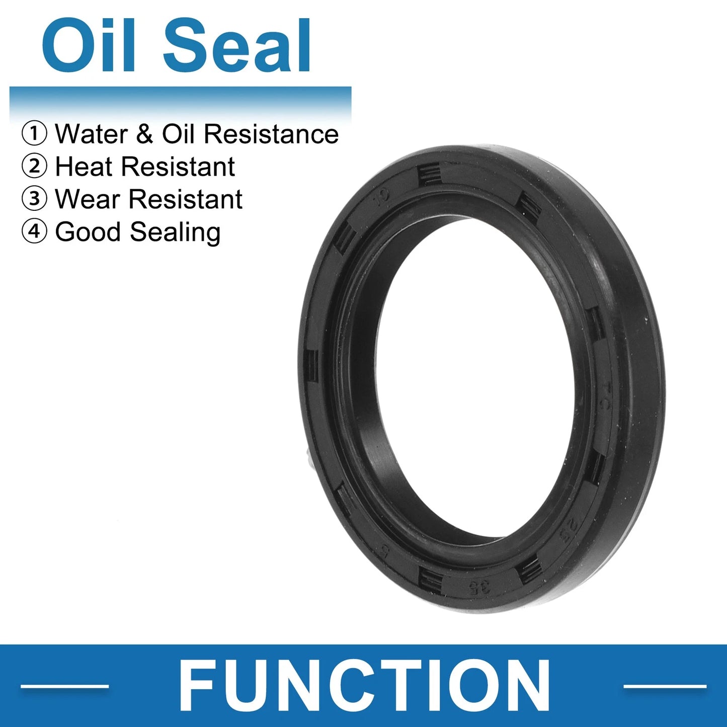Oil Seal / 5 Pcs / Seal Ring Rotary Shaft Seal Nitrile Rubber 25x35x5mm Black for Make Model