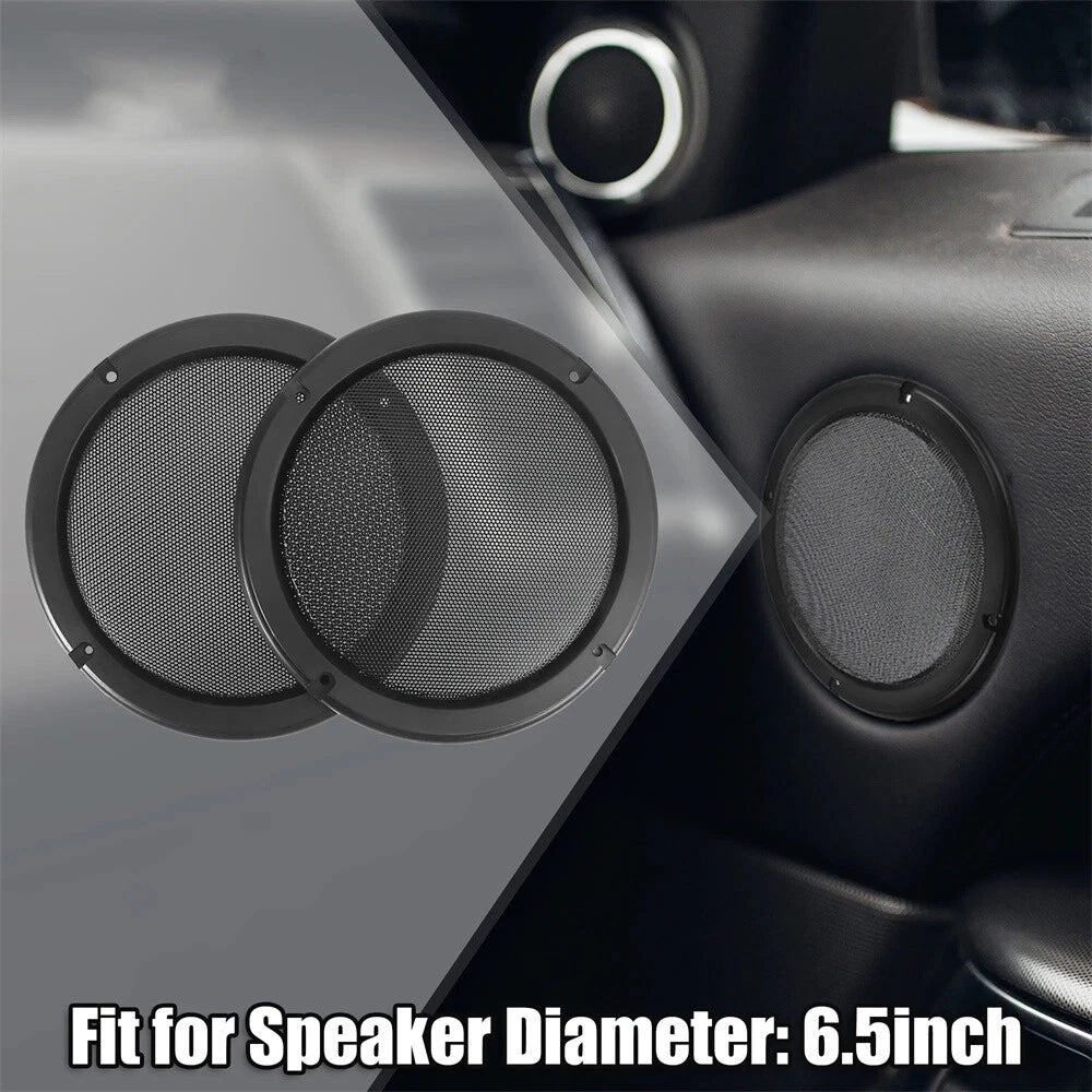 4 x 6.5" Universal Speaker Grills Covers for Car - Black (All Years)