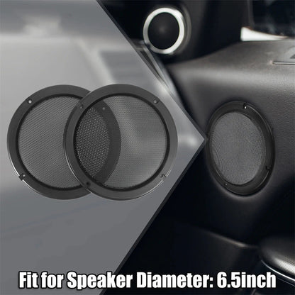 4 x 6.5" Universal Speaker Grills Covers for Car - Black (All Years)