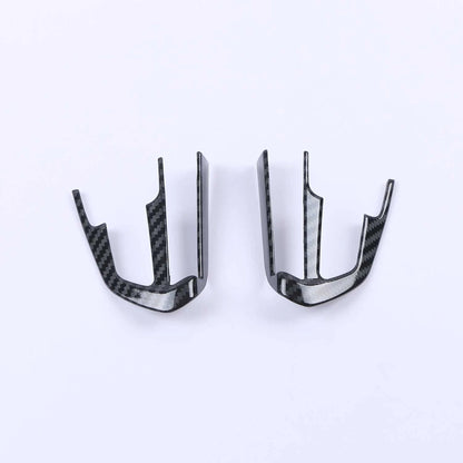 Steering Wheel Lid Cover Trim for Cadillac CT4 ATS 2020-2023 2 x Carbon Fiber