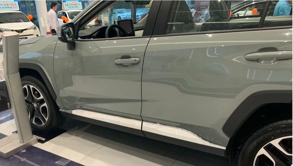 ABS Chrome Body Door Sill Molding Cover Trim for Toyota RAV4 (2019-2022)