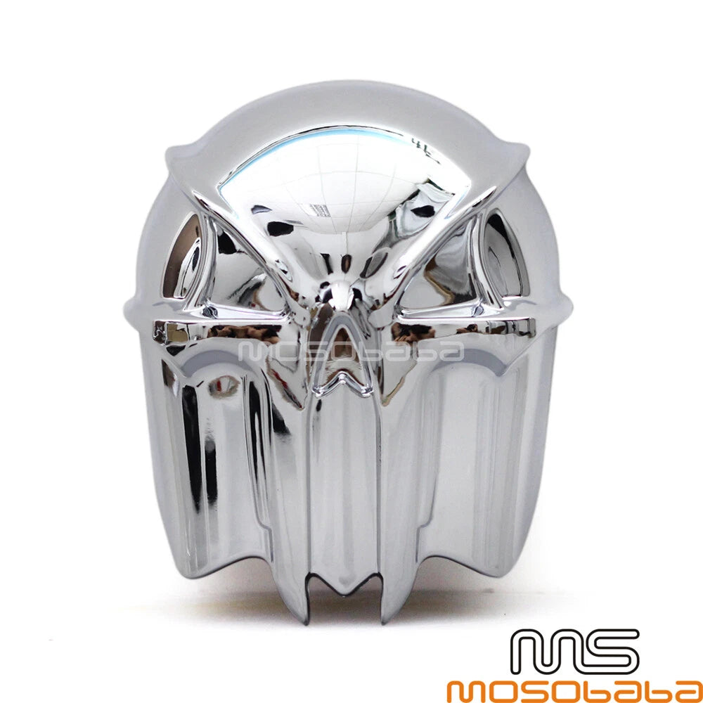 Chrome Skull Trumpet Horn Cover for Harley Dyna Softail Fat Boy (1992-2013)