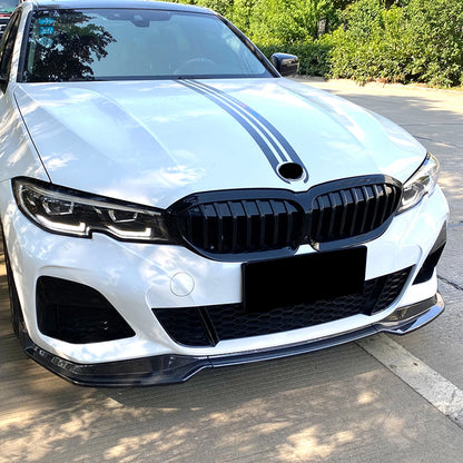 Front Spoiler Lip Kit for BMW 3 Series G20 320i 330i M Pack (2019-2022)